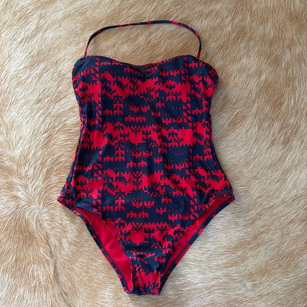 New, never worn, cute printed one-piece swimsuit